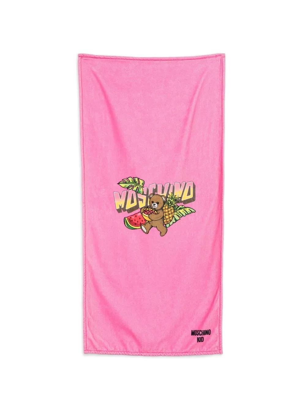 telo mare con logo HTX01B LGA24 50533 MOSCHINO KIDS 