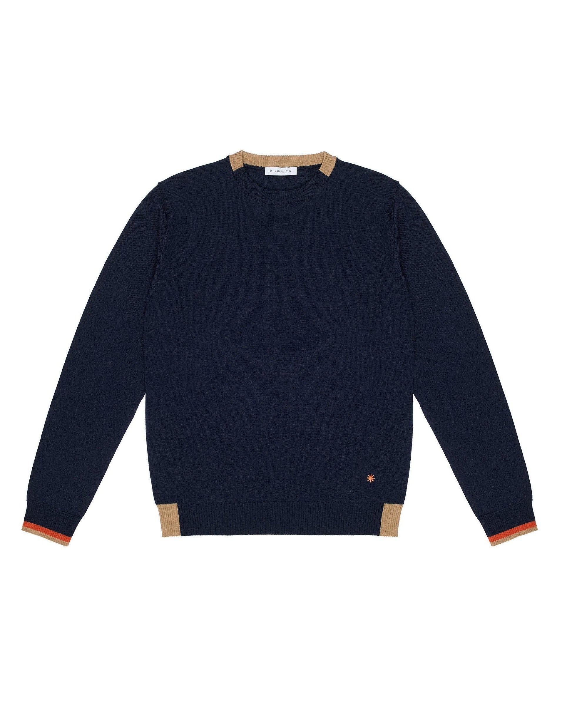 maglia con contrasto al collo 3932M500 253807 89 MANUEL RITZ 