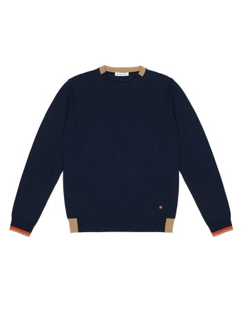 maglia con contrasto al collo 3932M500 253807 89 MANUEL RITZ 