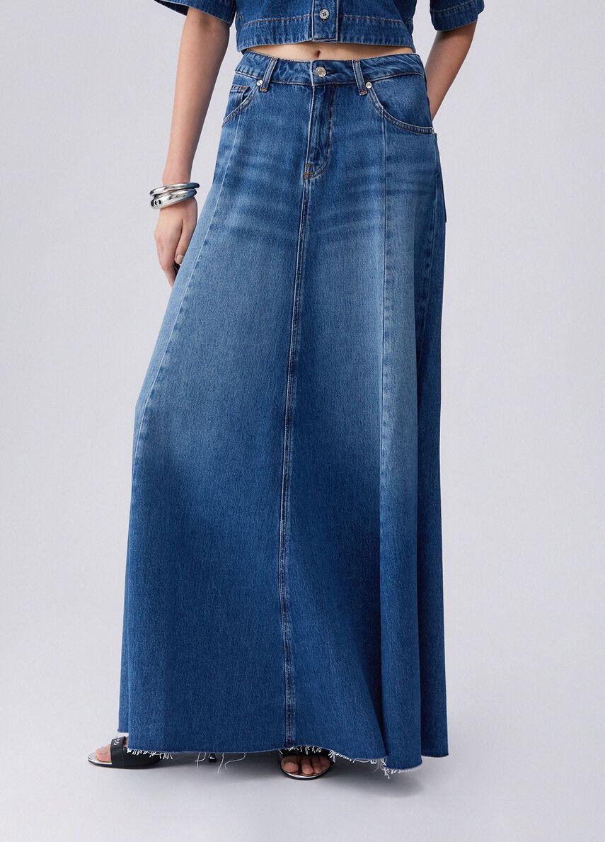 gonna lunga in denim UA6171D0319 79010 LIU JO DENIM 