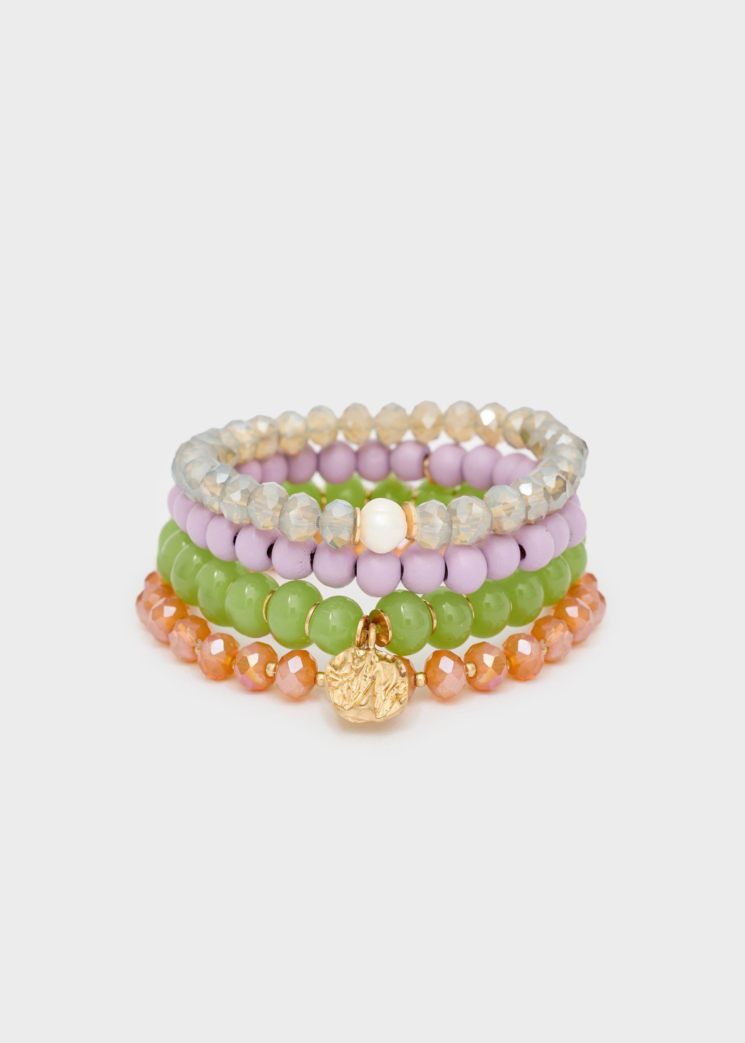 set bracciali elastici ABBR0190 VERDE NALI' 