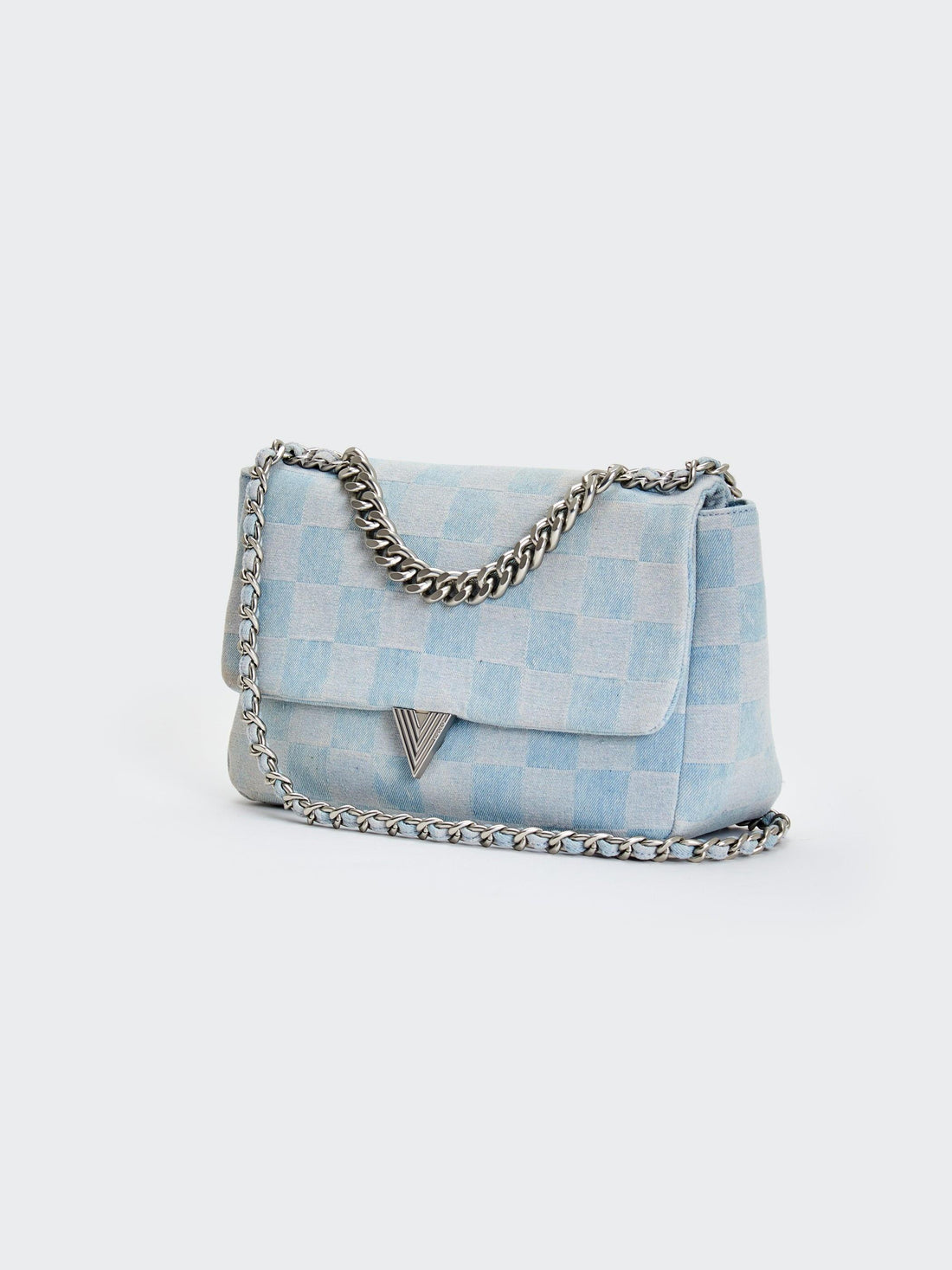 borsa in denim con catena XAB0016 A DENIM CHIARO VICOLO 