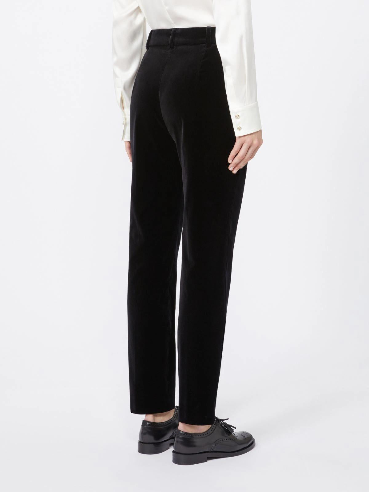 pantalone a sigaretta in velluto NEUTRO 001 MAXMARA STUDIO 