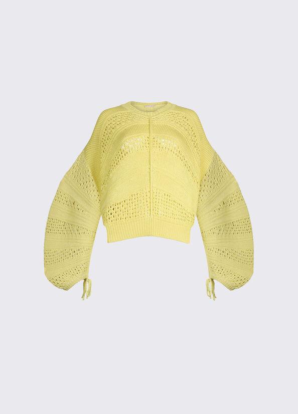 maglia in crochet WA6419MA86R 10620 LIU JO WHITE 
