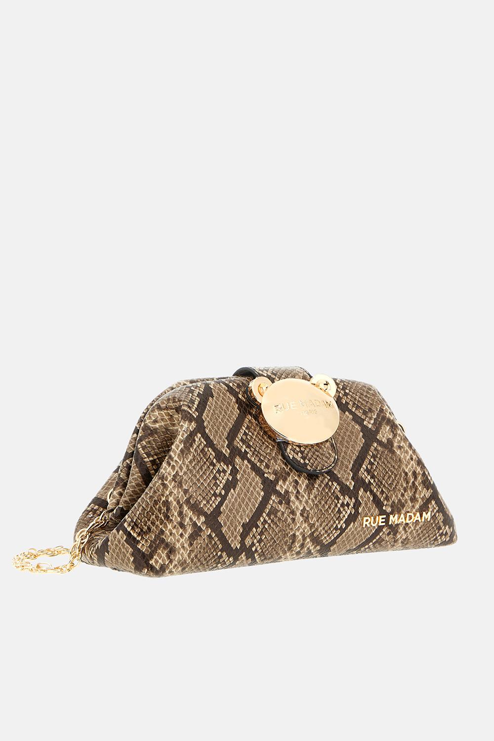 borsa the pouch exotique 1578THE POUCH CARAMEL RUE MADAM PARIS 