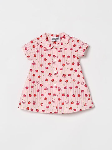 abito chemisier stampato MDV0D8LLB66 83658 MOSCHINO KIDS 