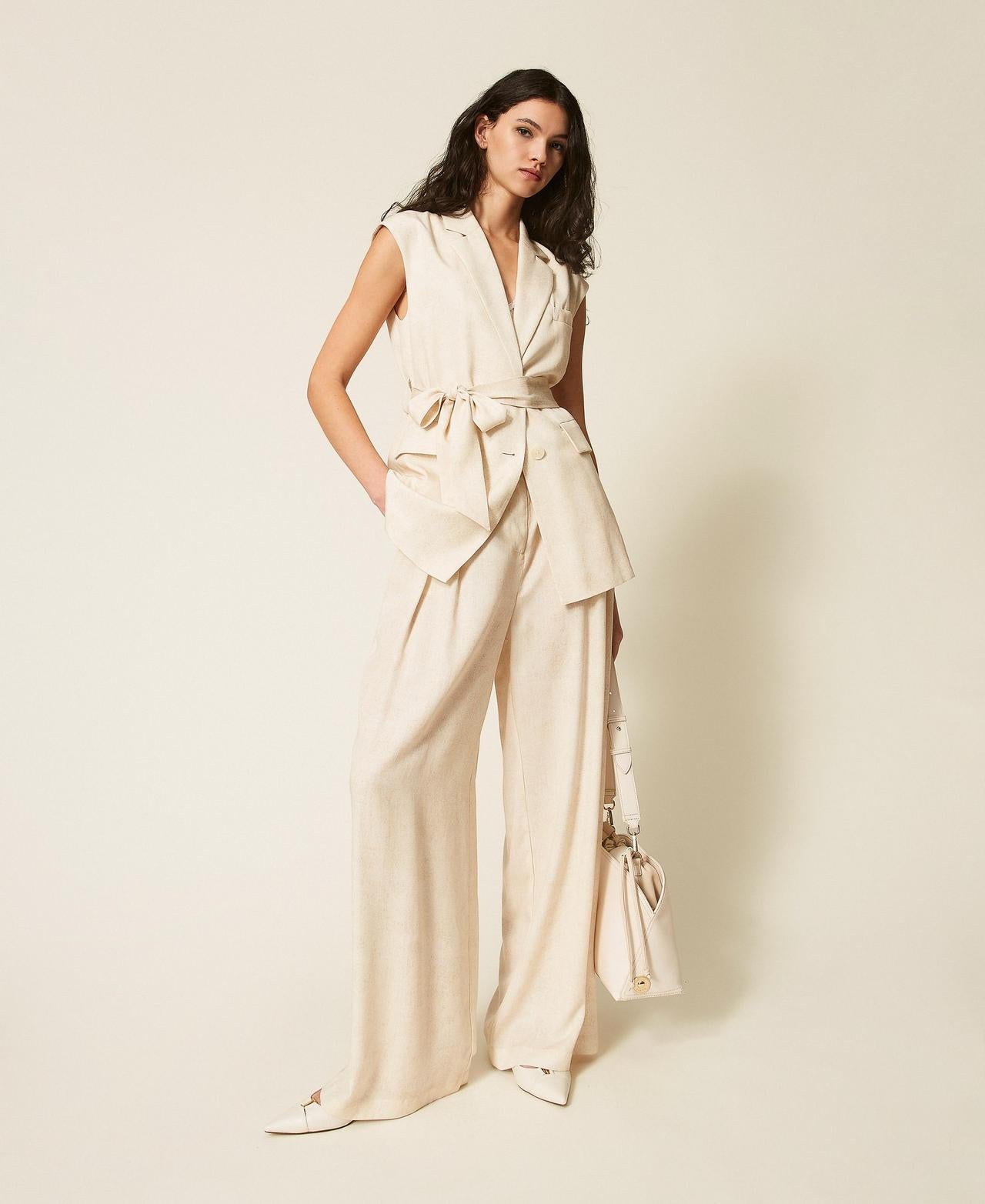 gilet con stampa e cintura 261AT2130 13461 TWINSET ACTITUDE 