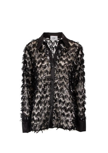 camicia con applicazioni MINORI NERO ODI' ODI' 