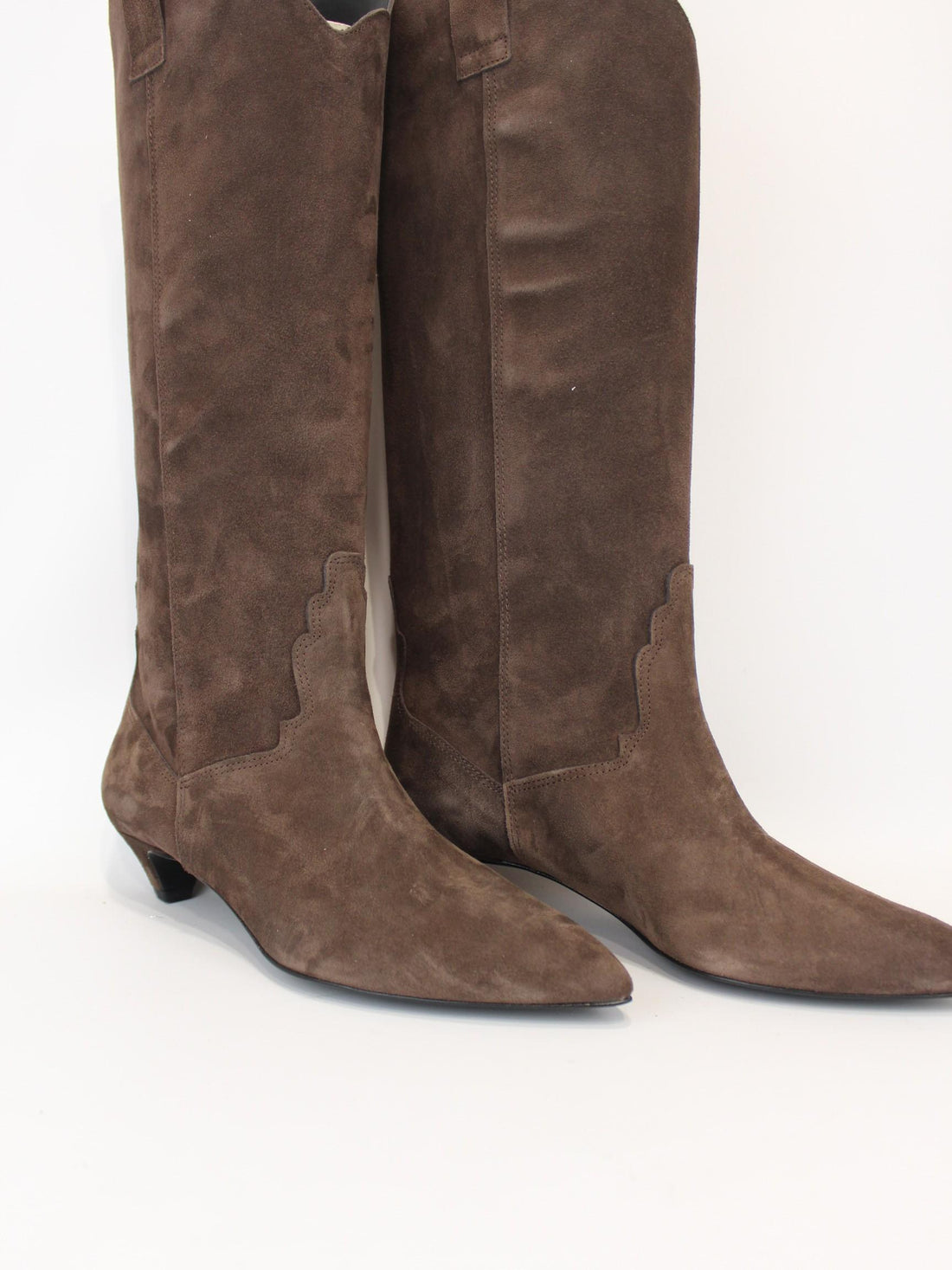 stivali in velluto con tacco basso NCRODRIGO CROSTA MORO OVYE' 