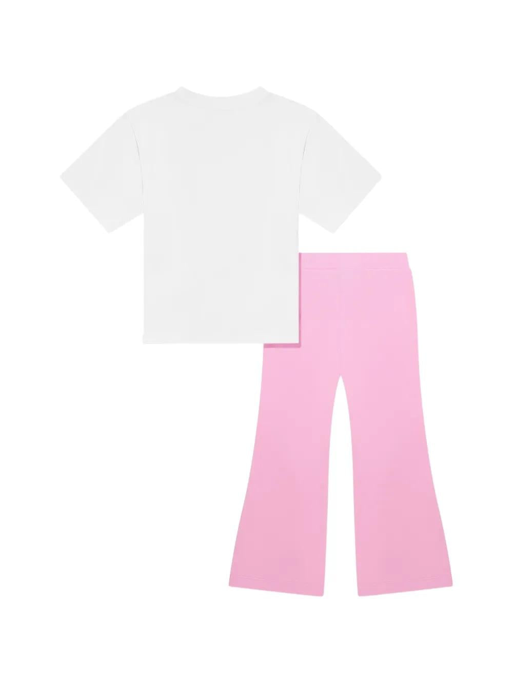 tuta con pantalone e maglietta HDG01P LBA00 51473 MOSCHINO KIDS 