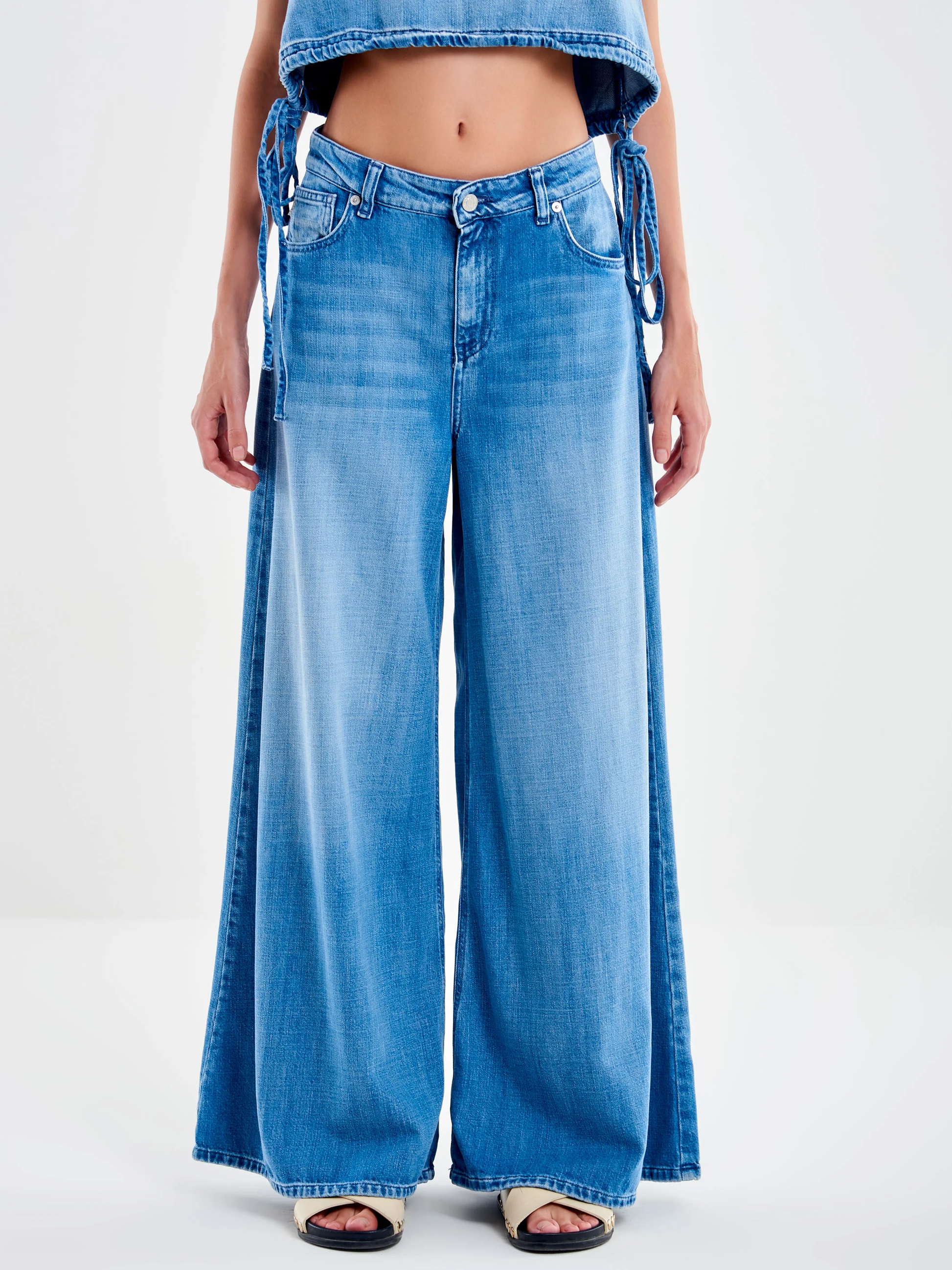 jeans ampio lucy DD5007 DENIM CHIARO VICOLO 