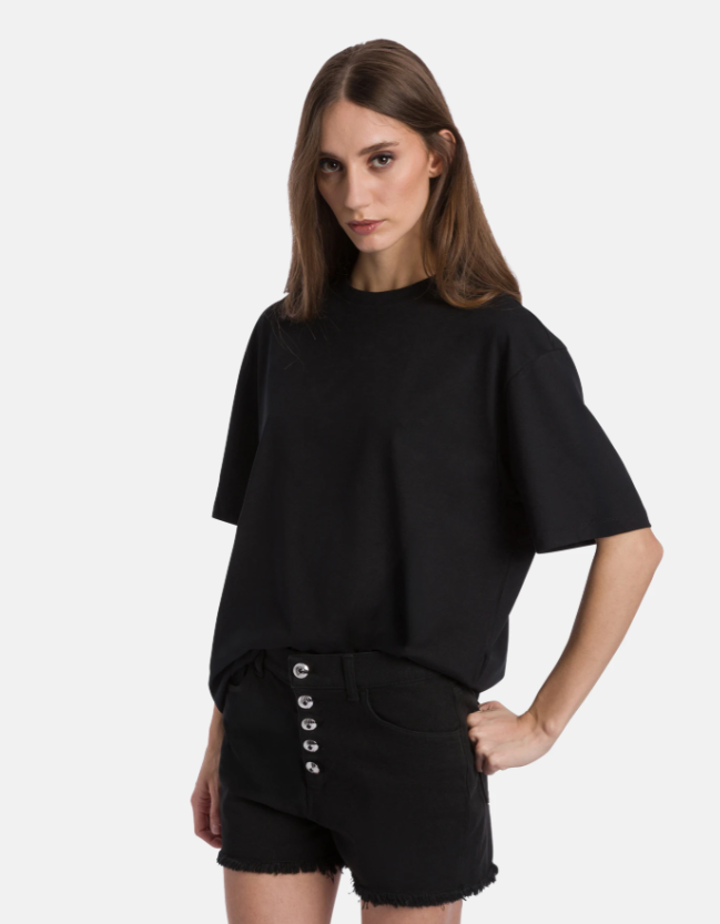 t-shirt girocollo regular DS074JF0350DXXX 999 DONDUP 