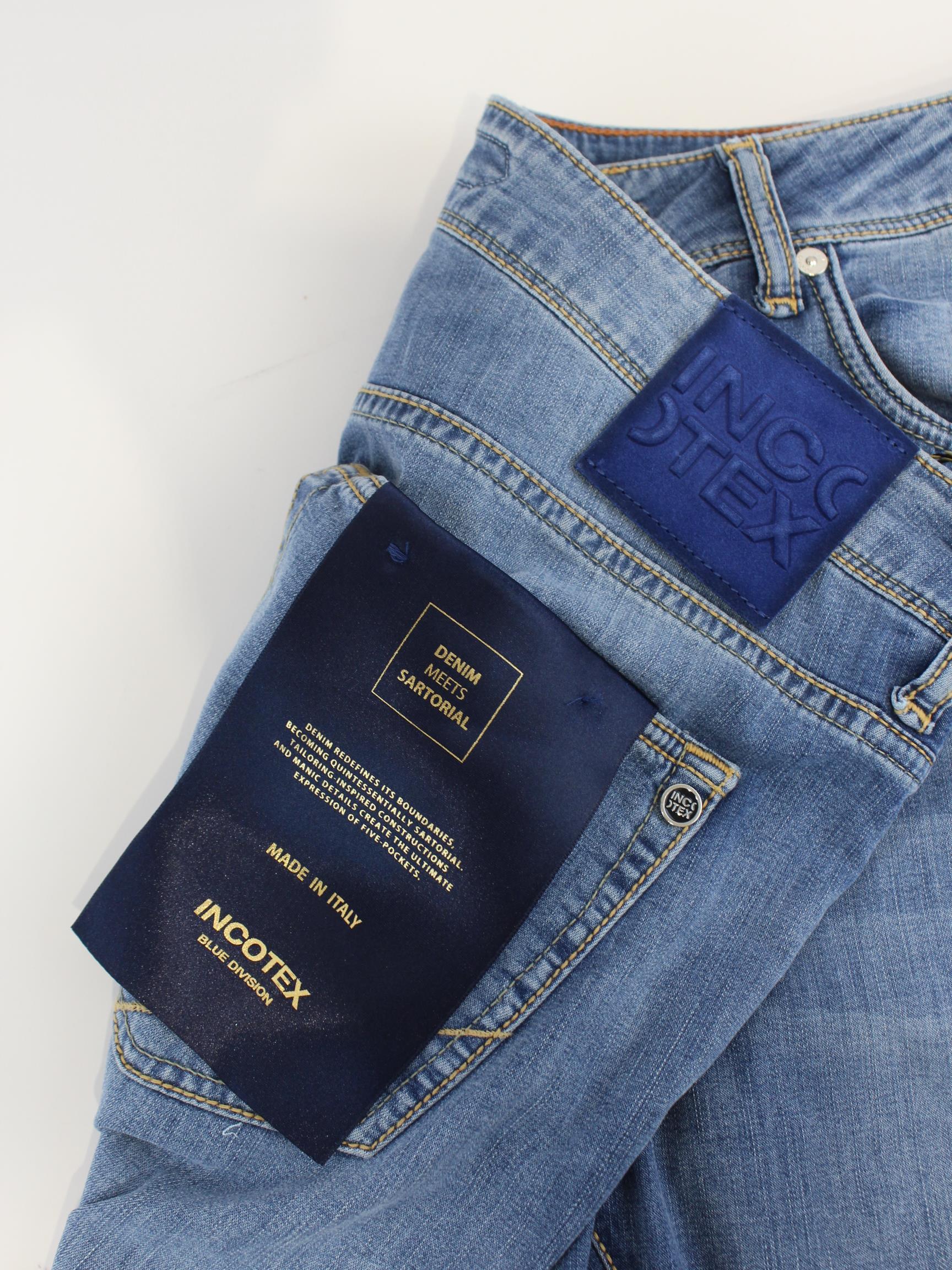 Jeans 5 tasche denim lavato BDPS0003 F17 003 INCOTEX 