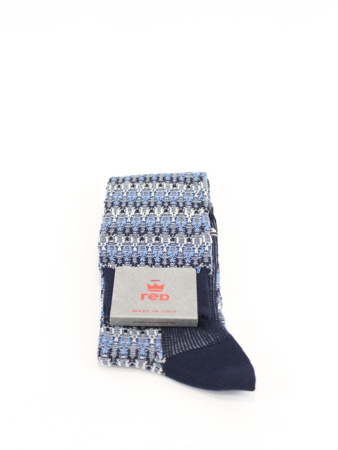 calze in cotone jacquard 64238G V2394 RED 