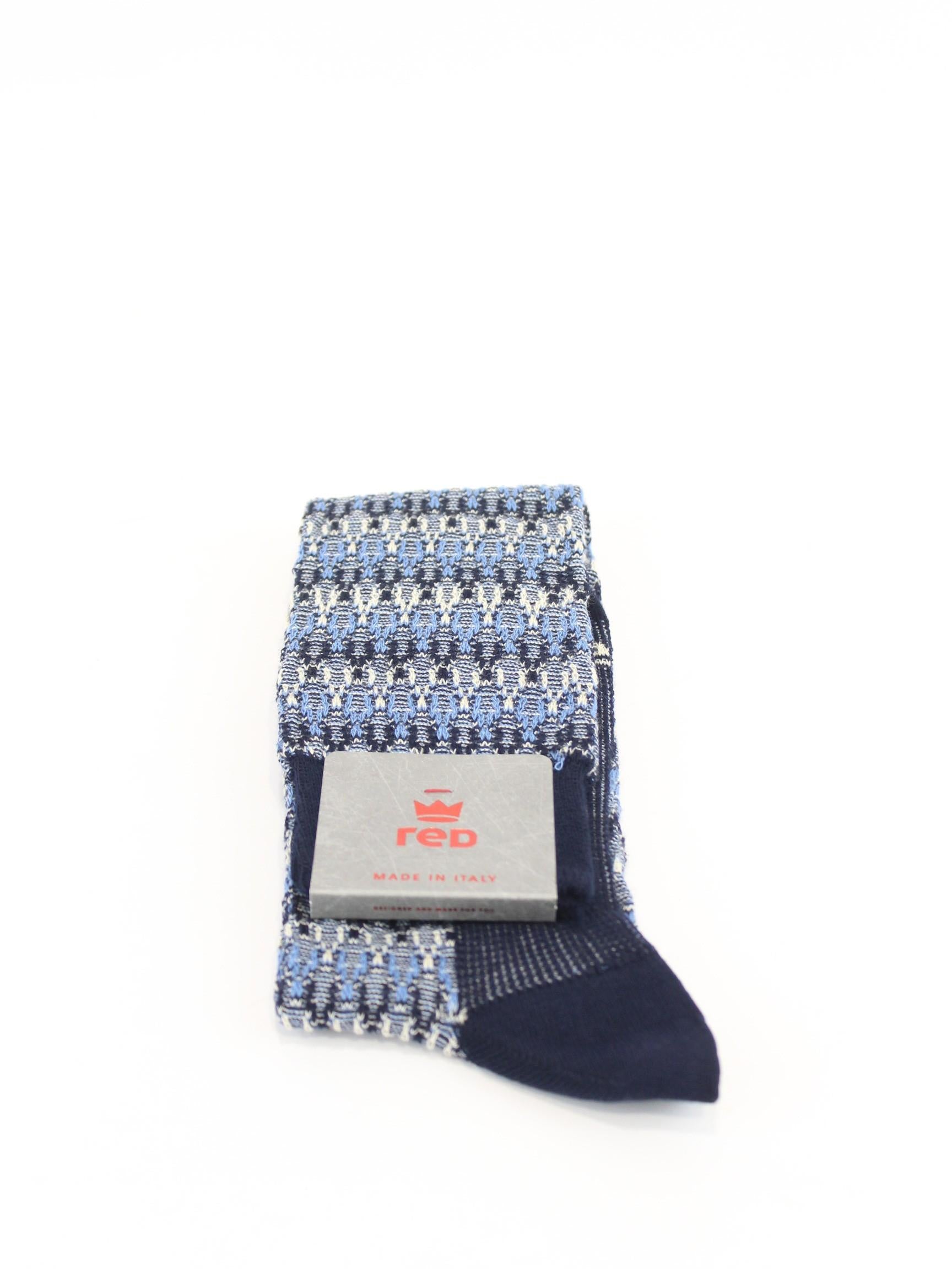 calze in cotone jacquard 64238G V2394 RED 