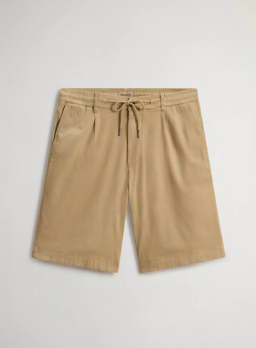 pantaloncini milton in cotone e lino CFWOSH2003MRUT5288 7436 WOOLRICH 