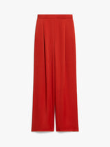 MAXMARA pantalone largo in envers satin Rosso