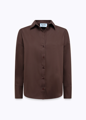 camicia in popeline con pizzo RA6162T544A 90913 Blugirl 