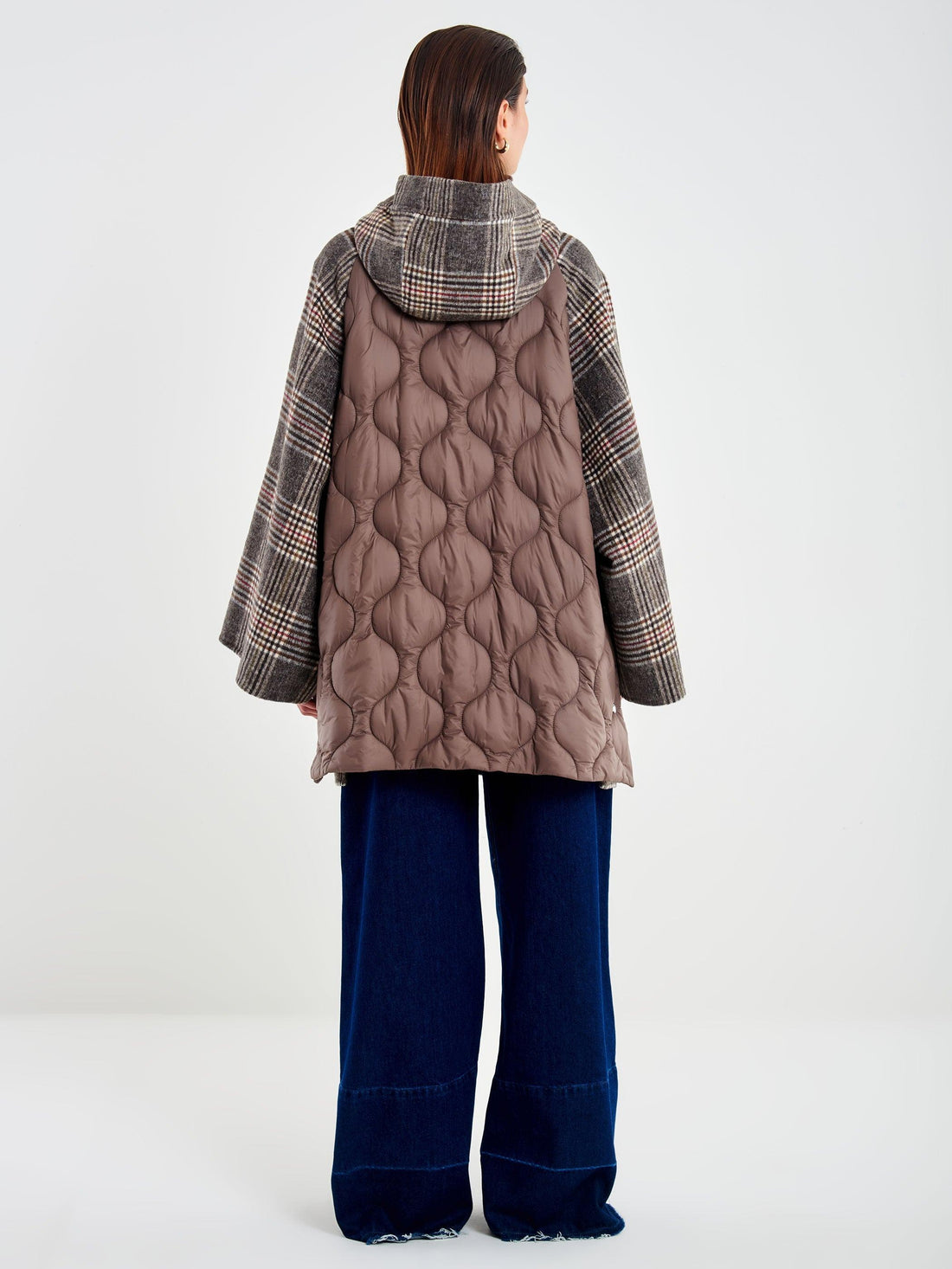 trench cappa a quadri TF0031 MORO VICOLO 