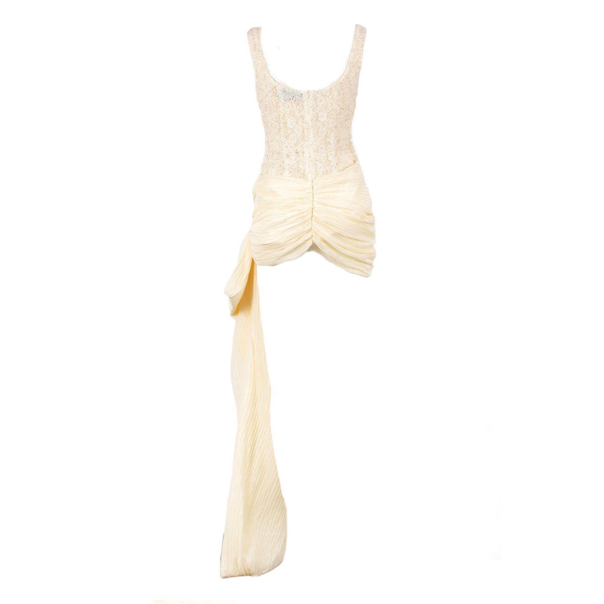 abito con inserti pizzo ALTON 112S6 BURRO TPN 