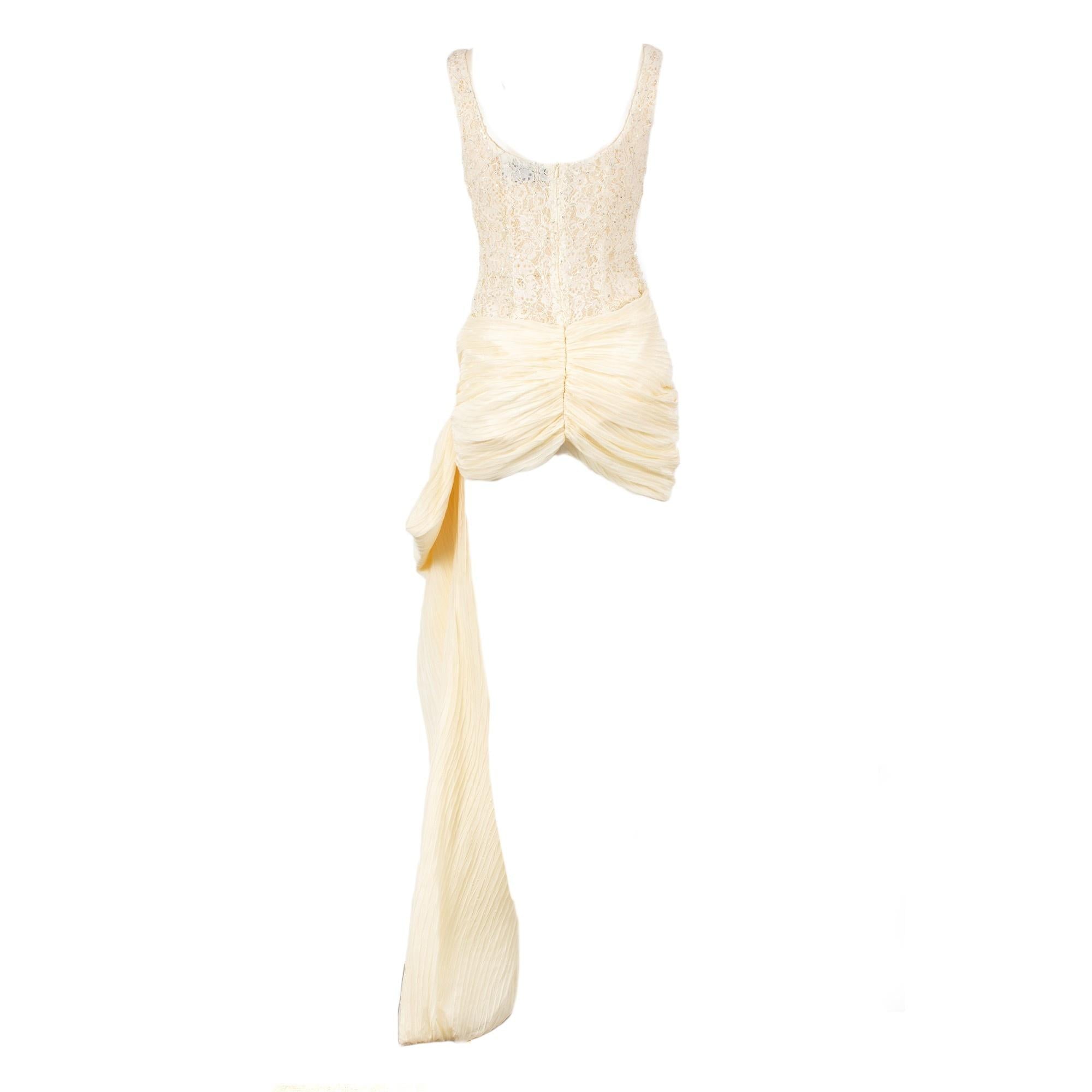 abito con inserti pizzo ALTON 112S6 BURRO TPN 