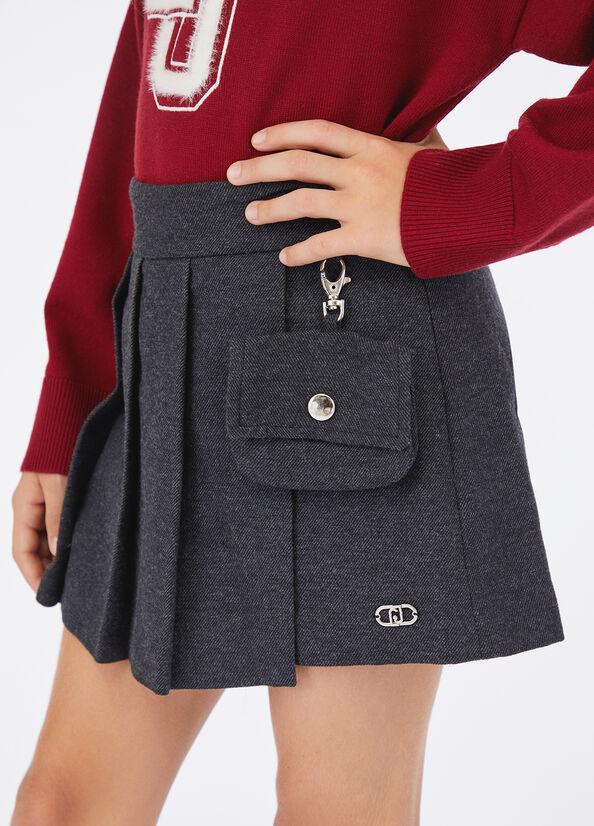 gonna pantalone in misto cotone GF5048T087A 02065 LIU JO JUNIOR 
