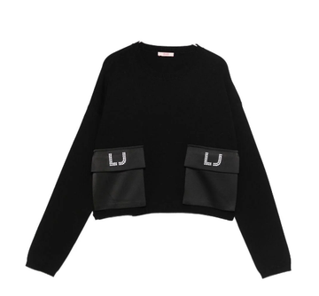 maglione con tasche sul davanti GF5026MA12P 22222 LIU JO JUNIOR 