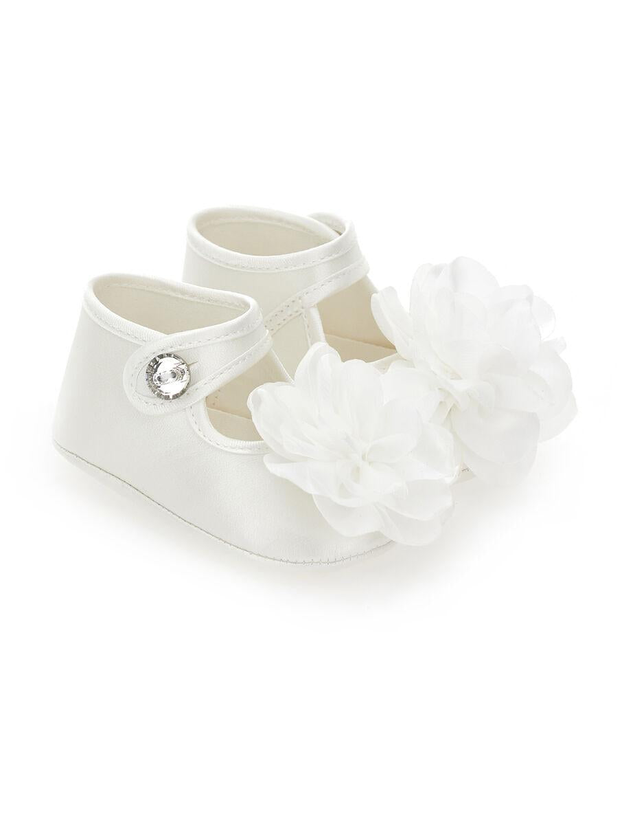 scarpine con applicazione fiori 73E009 5783 0001 MONNALISA 