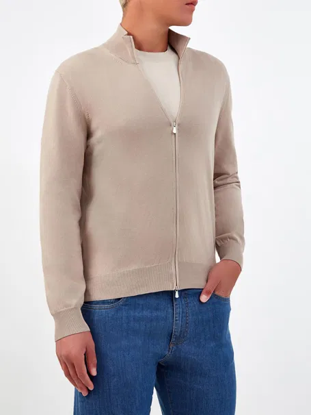 cardigan full zip in puro cotone 55111 18190 126 GRAN SASSO 
