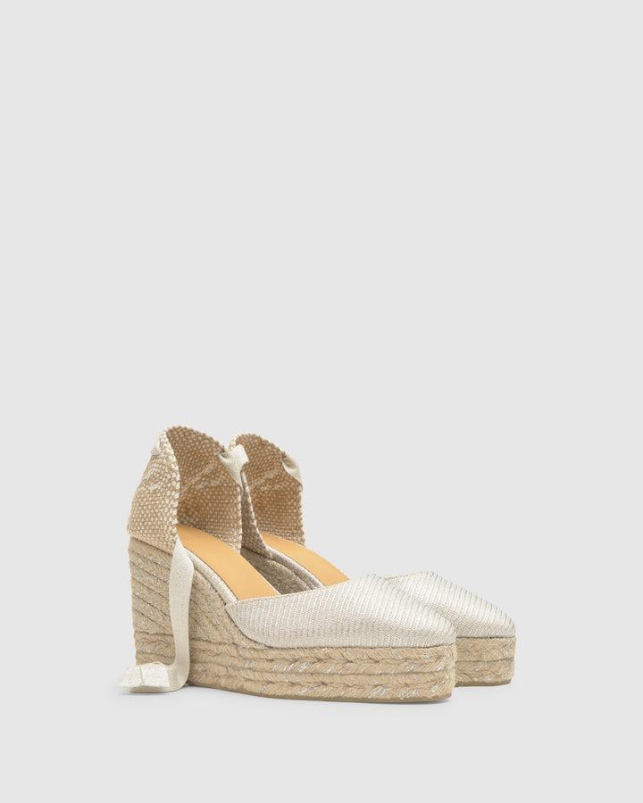 sandalo joyce in lino 026164 3003 PLATA CASTANER 