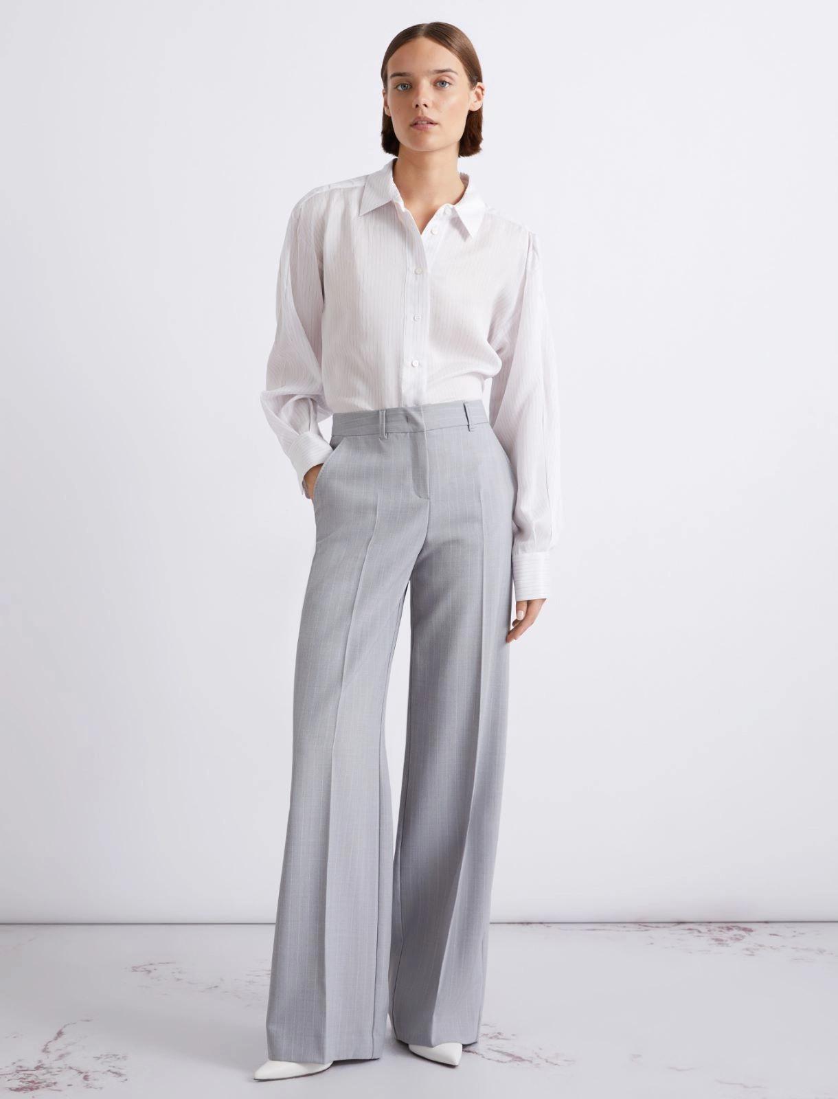 Pantalone dritto in tela stretch malfilé MLLGIUNCHI 001 MARella 