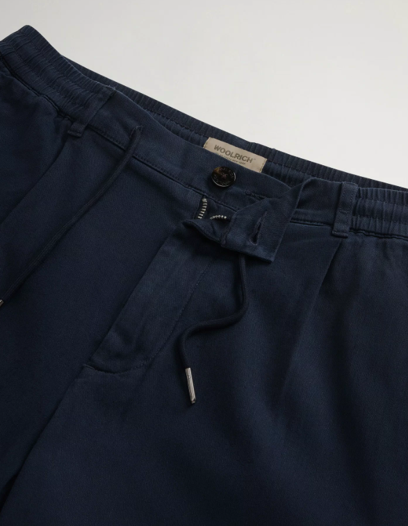 pantaloncini milton in cotone e lino CFWOSH2003MRUT5288 3989 WOOLRICH 