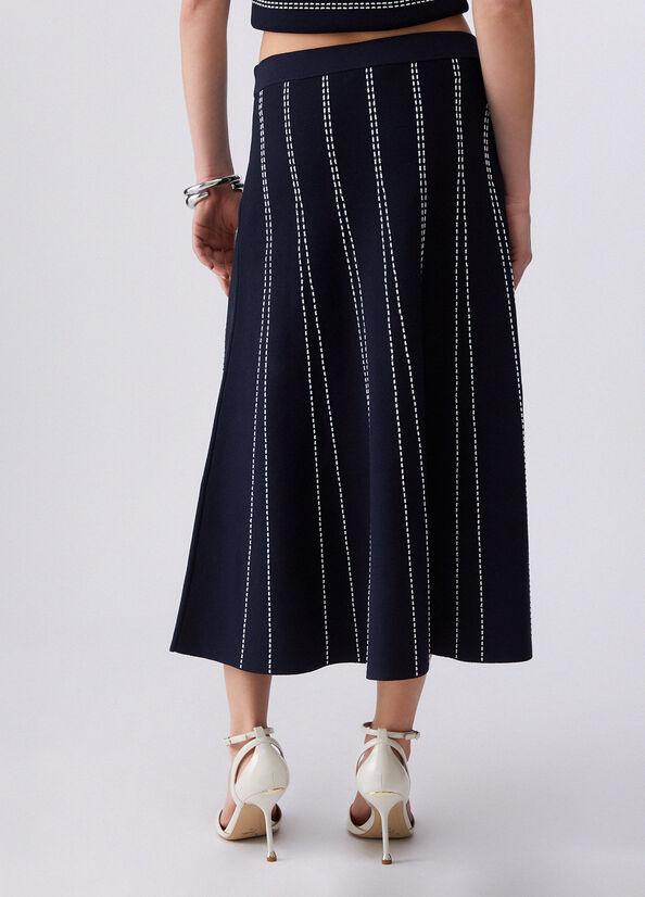 gonna midi in maglia WA6148MA81R L9057 LIU JO WHITE 