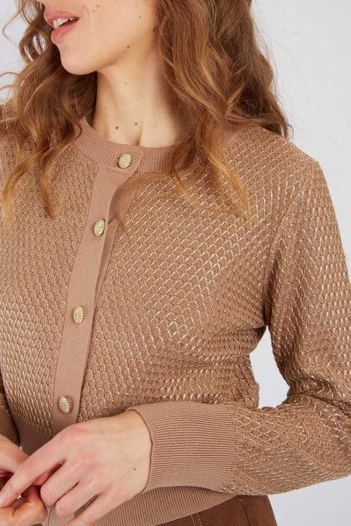 cardigan in maglia belise A545036 BEIGE DERHY 