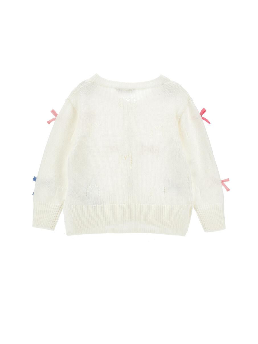 cardigan con fiocchi 17F801 6061 0184 MONNALISA 