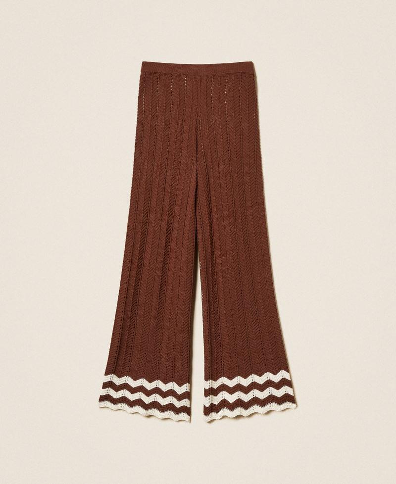 pantalone con dettaglio zigzag 261AP3062 13363 TWINSET ACTITUDE 