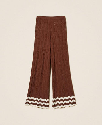 pantalone con dettaglio zigzag 261AP3062 13363 TWINSET ACTITUDE 