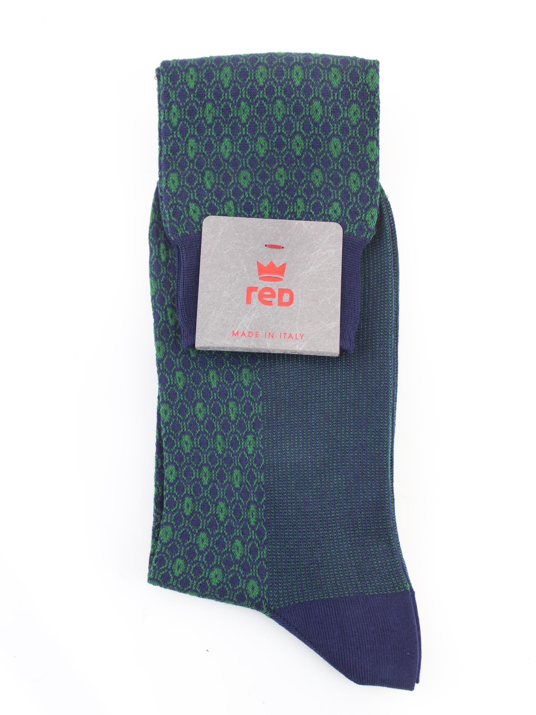 calza jacquard cerchietti 64028G V5148 RED 