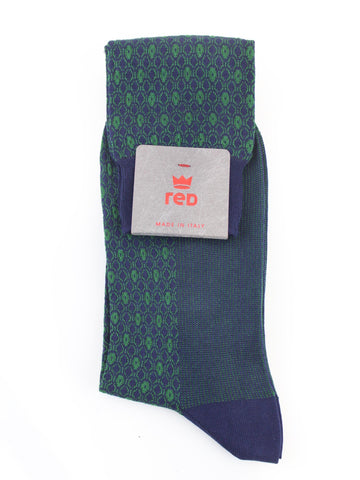 calza jacquard cerchietti 64028G V5148 RED 