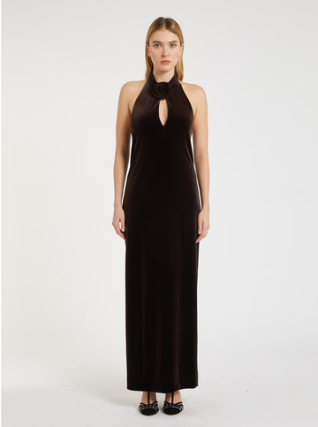 abito in velluto stretch nero ORDITO 002 MARella 