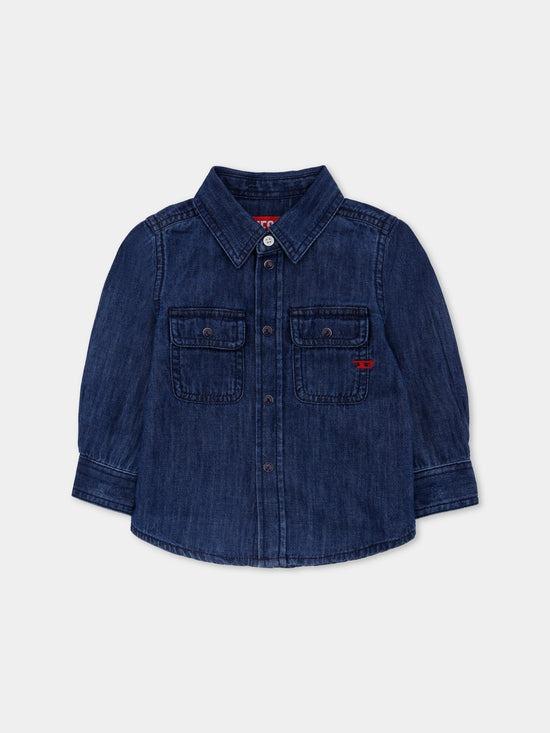 camicia in denim K00546 KXBN8 K01 DIESEL 