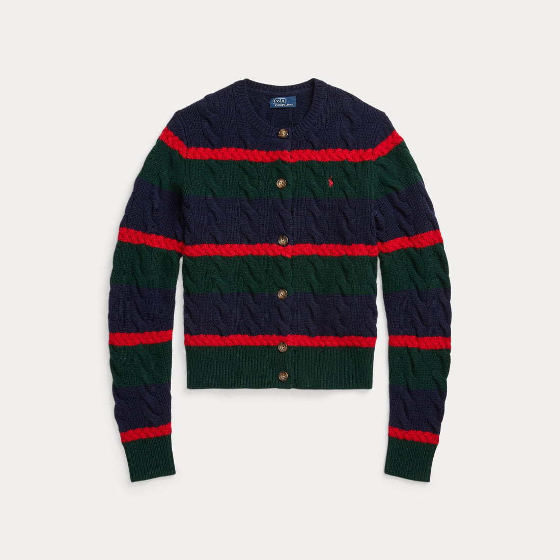 cardigan in lana a trecce 211-941587 001 RALPH LAUREN POLO 
