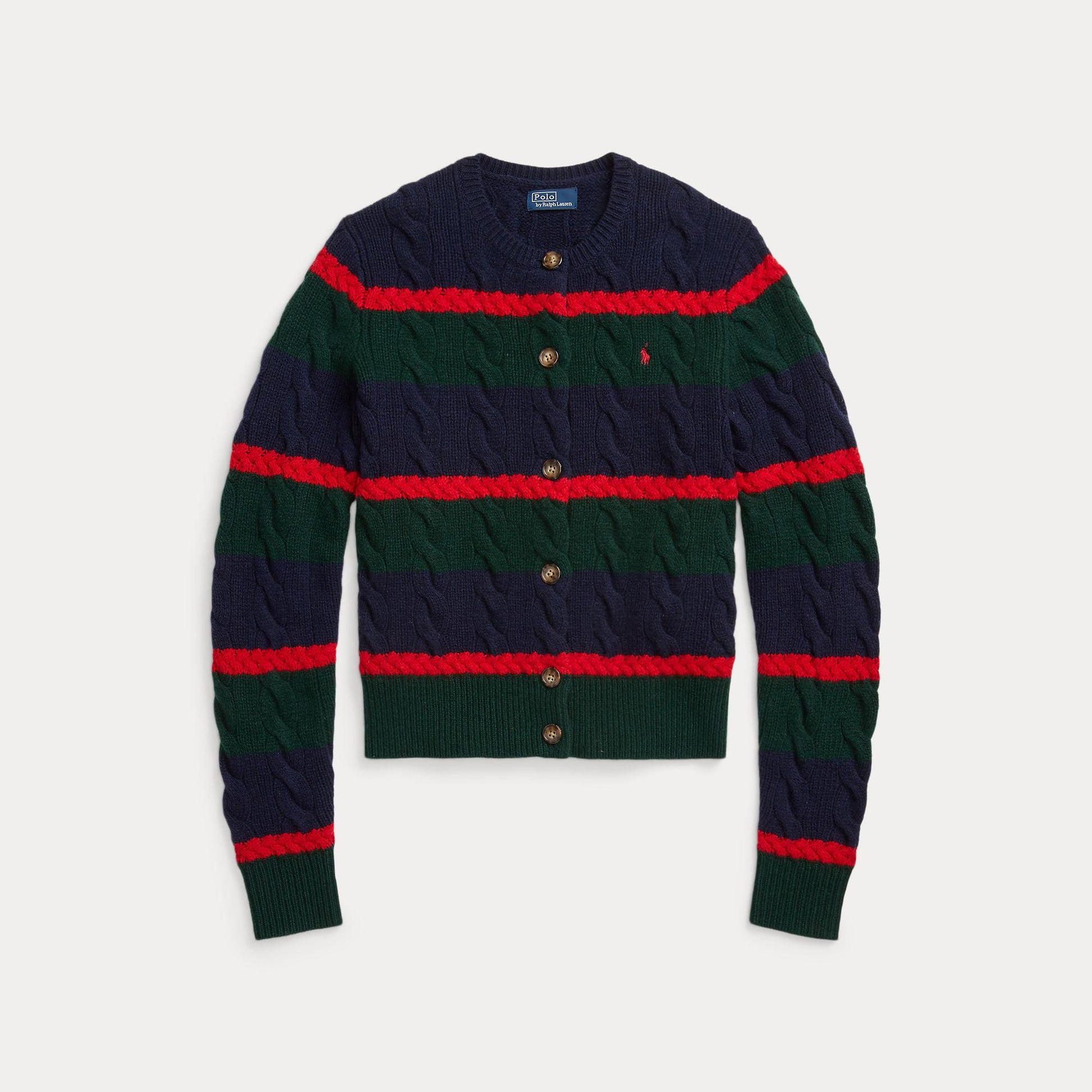 cardigan in lana a trecce 211-941587 001 RALPH LAUREN POLO 