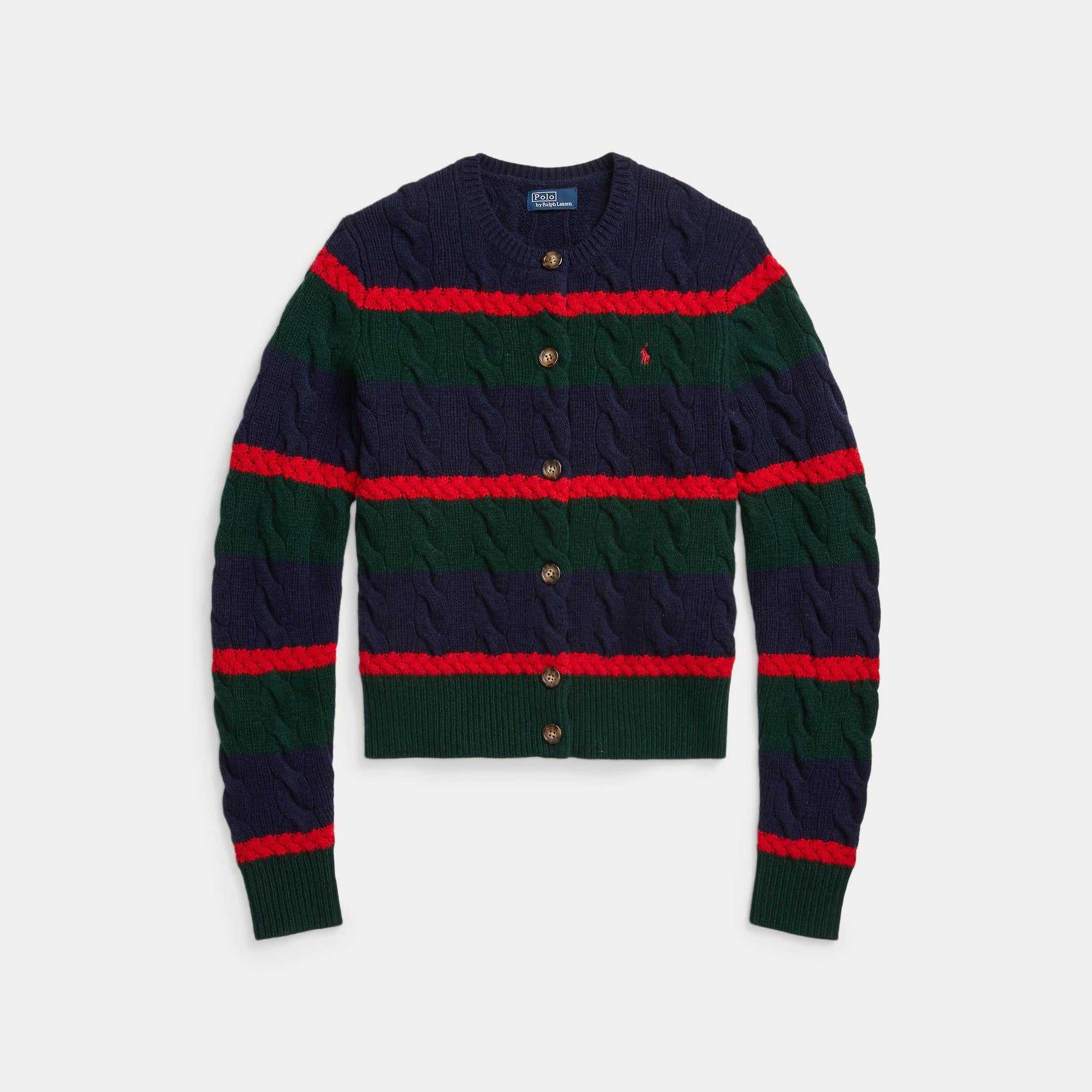 cardigan in lana a trecce 211-941587 001 RALPH LAUREN POLO 