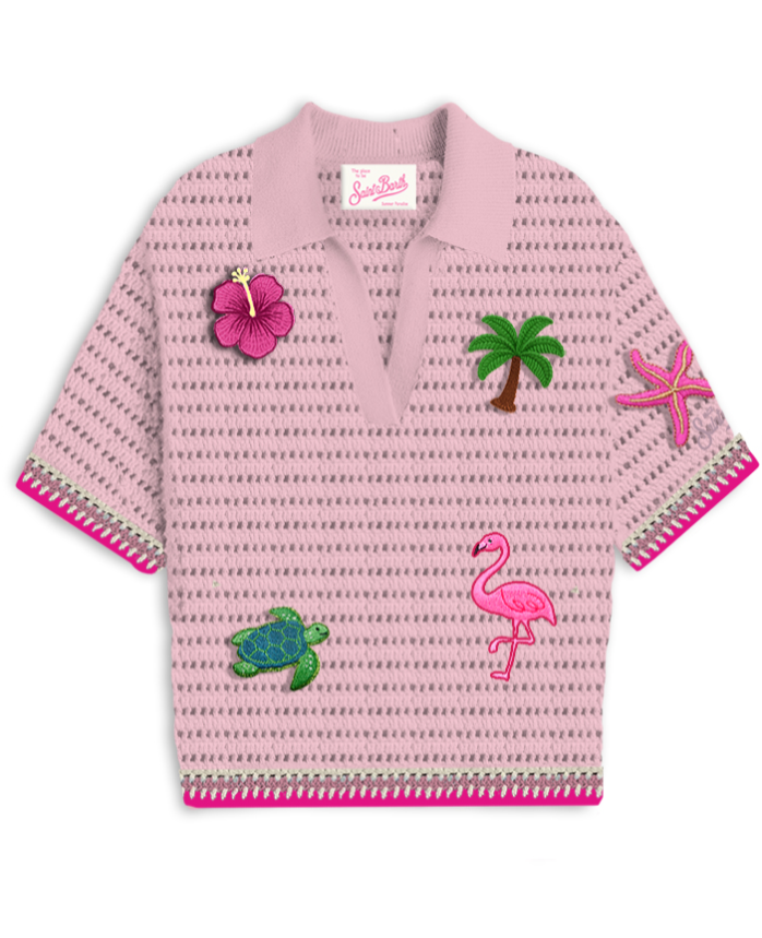 camicia traforata con patch PIXIE 03562L MC2 SAINT BARTH 
