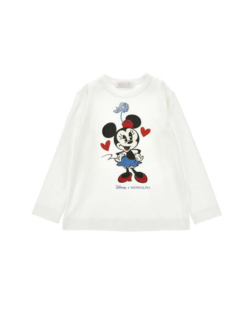 t-shirt minnie con strass 19F608 6003 0001 MONNALISA 