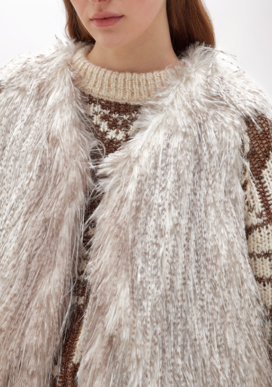 gilet in faux fur PF5002T0300 14300 Blugirl 