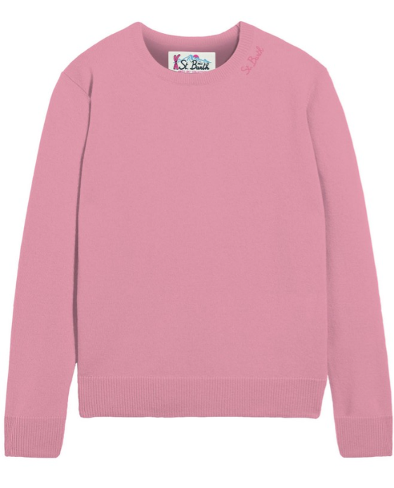 maglione con ricamo collo SORBONNE 03568G MC2 SAINT BARTH 