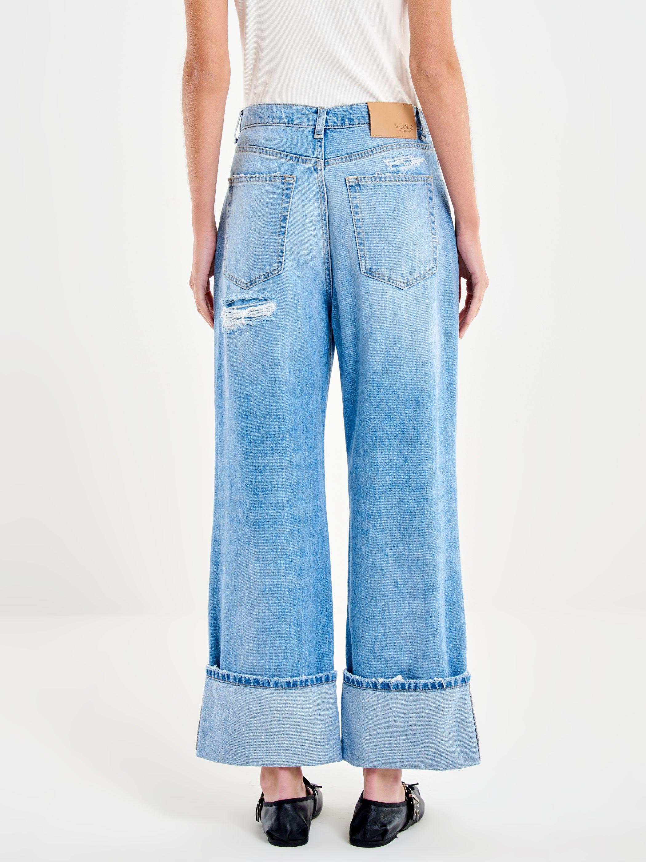 jeans kendall wide leg DAB 5026 DENIM CHIARO VICOLO 