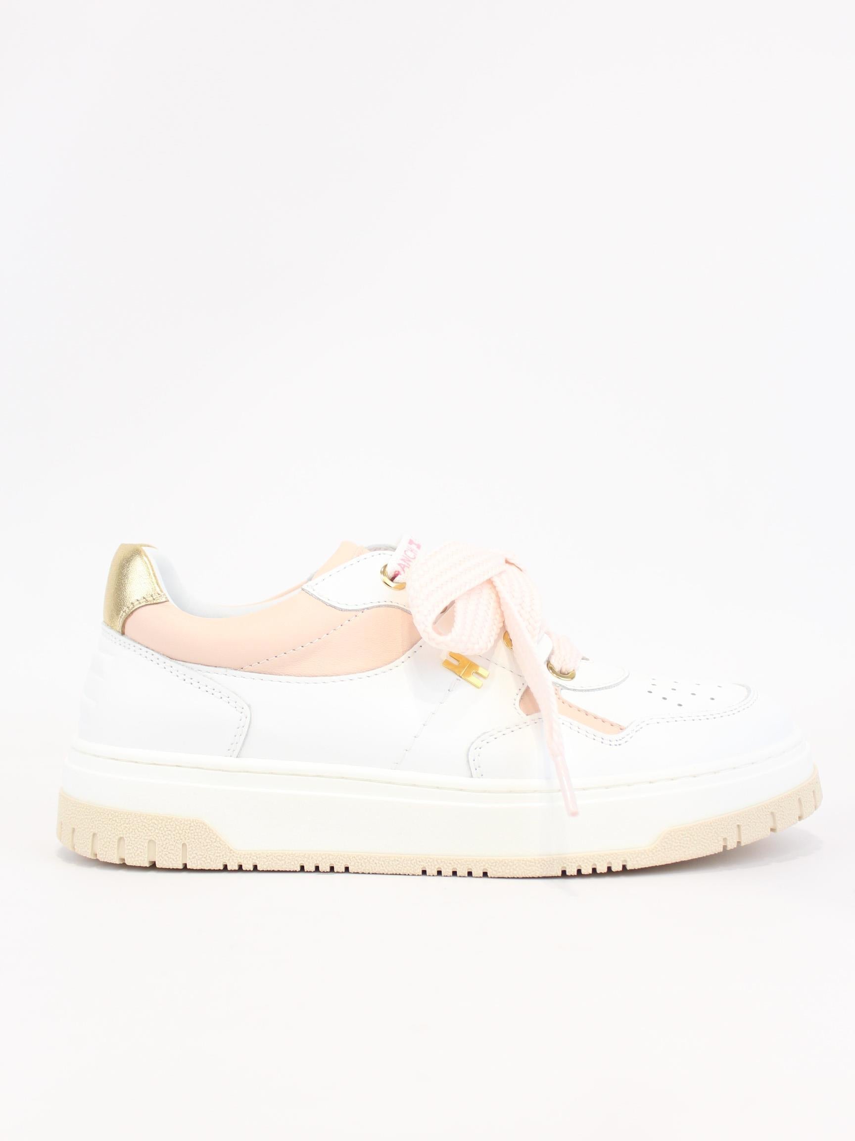 sneakers  con lacci logati F4A9 E0252 BIANCO/ROSA/ORO ELISABETTA FRANCHI 